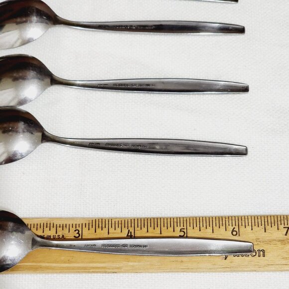 5 Stanley Roberts Rogers Stainless La Spana Teaspoon Spoons floral MCM flatware - Picture 11 of 11